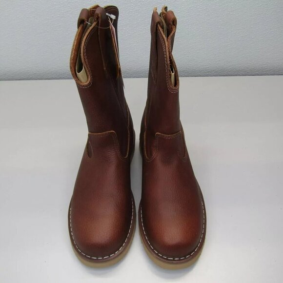NEW RHINO Mens Wellington Roper Work Boot Leather Cushion Comfort Size 9